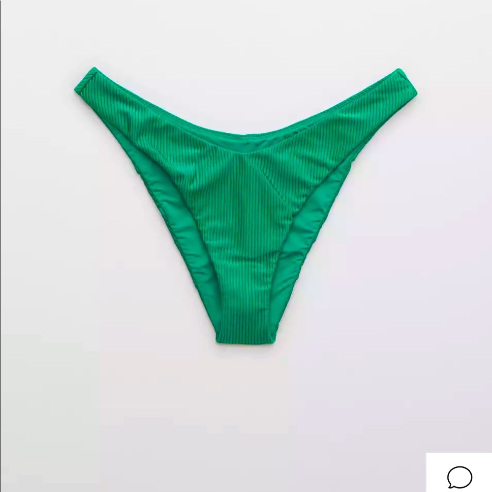 NWT Aerie Cheekier Bikini Bottoms in Emerald